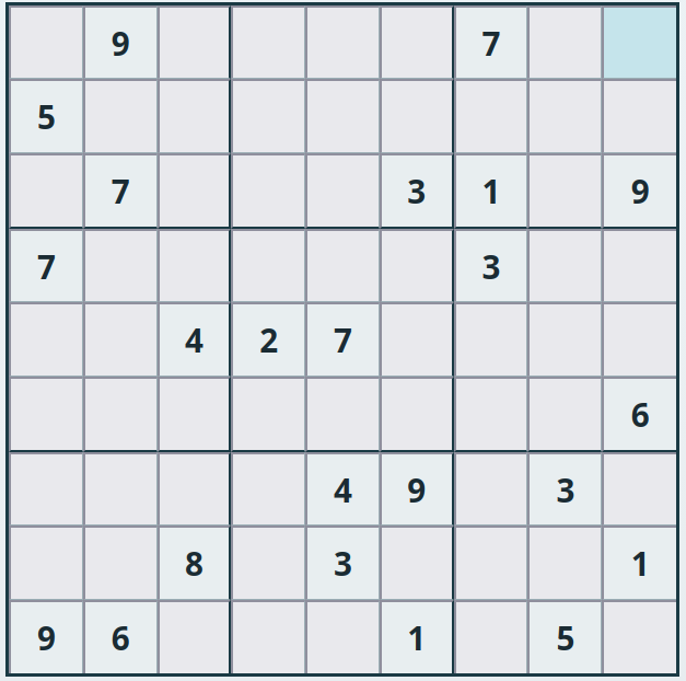 Screenshot of Sudoku